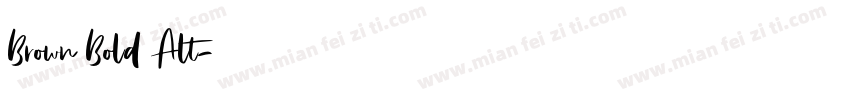 Brown Bold Alt字体转换